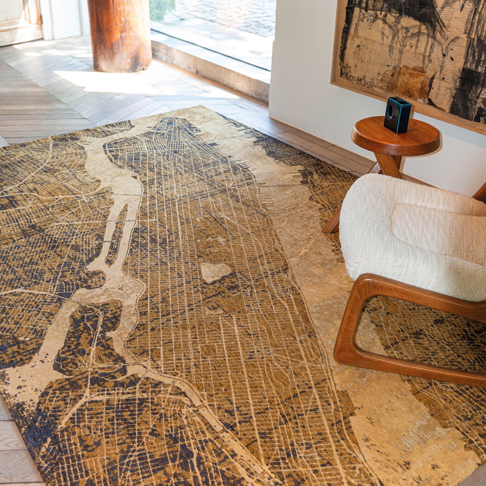 Louis De Poortere Designer New York Rugs In 9315 Gatsby Gold